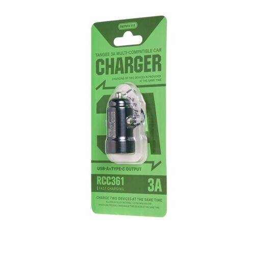 Autolaadija Remax RCC361 15W USB-C/USB-A must - Image 2