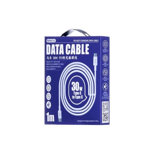 Laadimisjuhe Remax RC-C021 USB-C to USB-C 30W 2.0m valge - Image 2