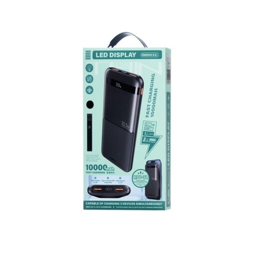 Väline aku Power Bank Remax RPP-71 22.5W 10000mAh must - Image 2
