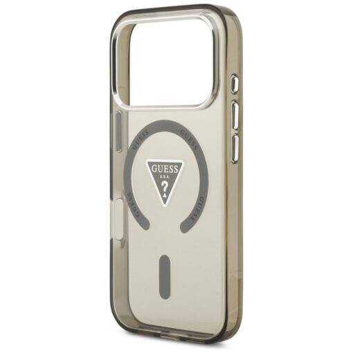 Guess Case Magsafe IML Gradient Case With Print Triangle Logo & Silver Metal Camera Buttons For iPhone 17 Pro Khaki - Image 6