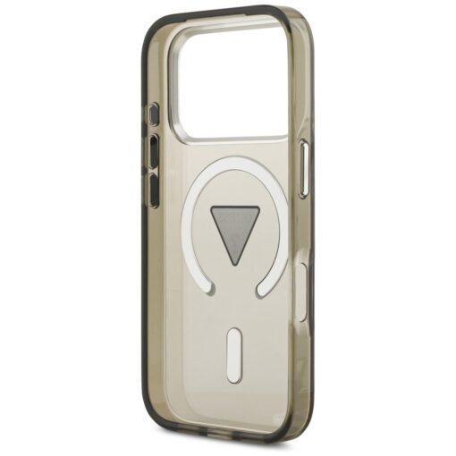 Guess Case Magsafe IML Gradient Case With Print Triangle Logo & Silver Metal Camera Buttons For iPhone 17 Pro Khaki - Image 7
