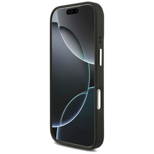 Guess Case 4G PU Leather Case Big 4G And Classic Logo With Big 4G PU Nylon Strap And Metal Camera And Buttons For iPhone 17 Pro Black - Image 5