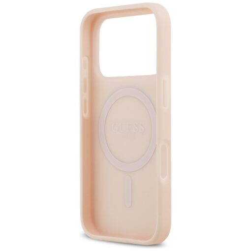 Guess Case Magsafe Grained PU Case With Printed Flower Pattern For iPhone 17 Pro Max Pink - Image 7