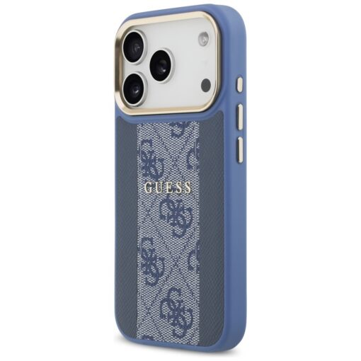 Guess case for iPhone 17 Pro HC MAGSAFE PU W/ 4G PU STRIPE blue - Image 2