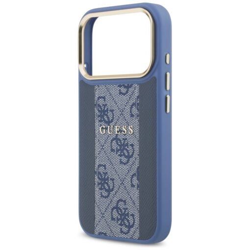Guess case for iPhone 17 Pro HC MAGSAFE PU W/ 4G PU STRIPE blue - Image 6