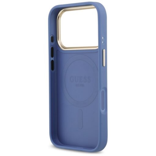 Guess case for iPhone 17 Pro HC MAGSAFE PU W/ 4G PU STRIPE blue - Image 7