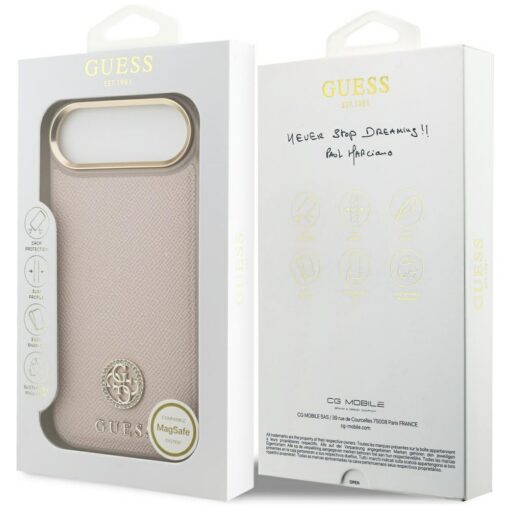 Guess Grained Strass Logo MagSafe case for iPhone Air pink - Image 8