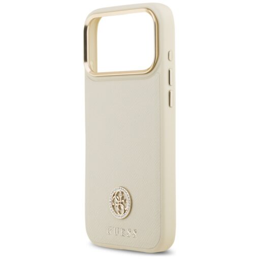 Guess Grained Strass Logo MagSafe case for iPhone 17 Pro Max beige - Image 6