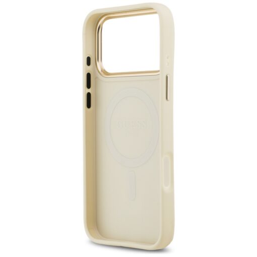 Guess Grained Strass Logo MagSafe case for iPhone 17 Pro Max beige - Image 7
