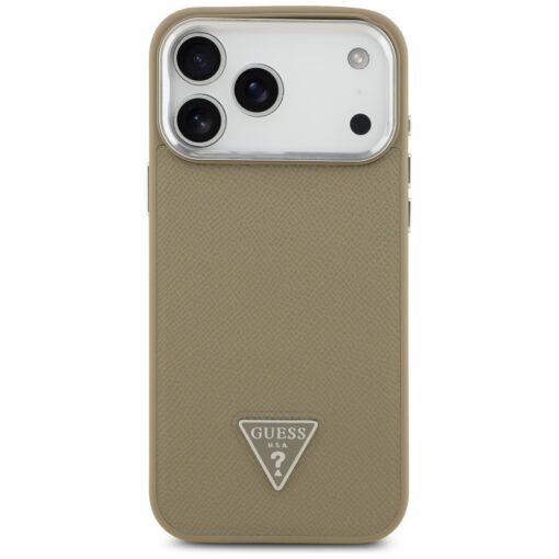 Guess Grained Triangle Logo MagSafe case for iPhone 17 Pro brown - Image 3