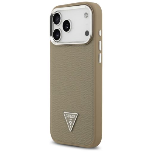 Guess Grained Triangle Logo MagSafe case for iPhone 17 Pro Max brown - Image 2