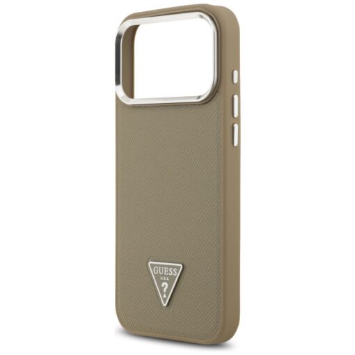 Guess Grained Triangle Logo MagSafe case for iPhone 17 Pro Max brown - Image 6