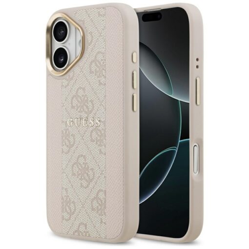 Guess 4G Stripe MagSafe case for iPhone 17 pink