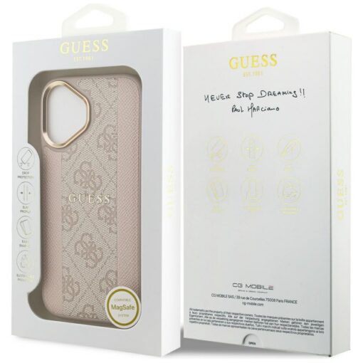 Guess 4G Stripe MagSafe case for iPhone 17 pink - Image 8