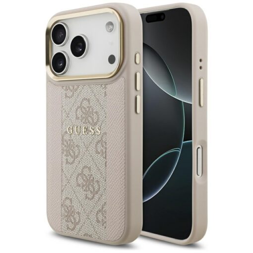 Guess 4G Stripe MagSafe case for iPhone 17 Pro pink