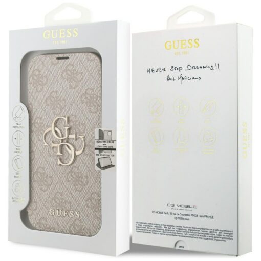 Guess Book 4G Metal Logo case for iPhone 17 Pro pink - Image 7
