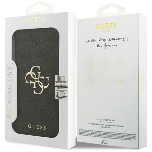 Guess Book 4G Metal Logo case for iPhone 17 Pro Max black - Image 7