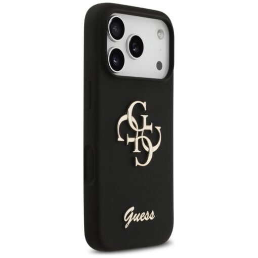 Guess Silicone Big 4G Script case for iPhone 17 Pro black - Image 4