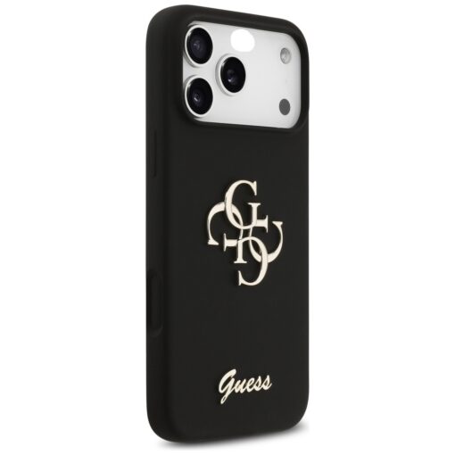 Guess Silicone Big 4G Script case for iPhone 17 Pro Max black - Image 4