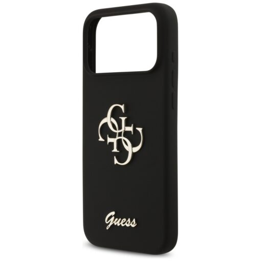 Guess Silicone Big 4G Script case for iPhone 17 Pro Max black - Image 6