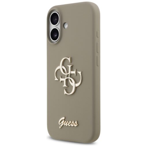 Guess Silicone Big 4G Script case for iPhone 17 brown - Image 2