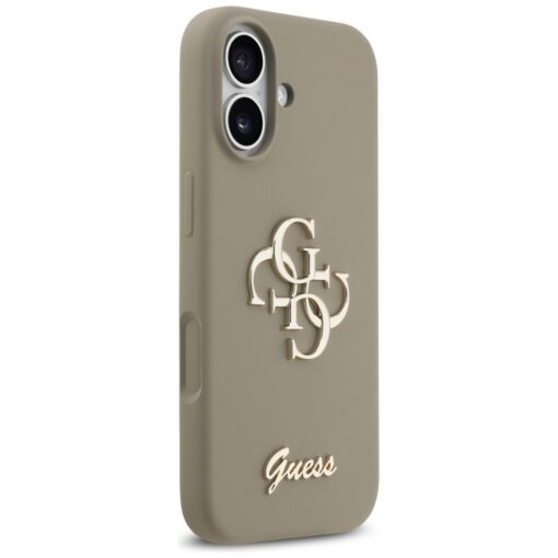 Guess Silicone Big 4G Script case for iPhone 17 brown - Image 4