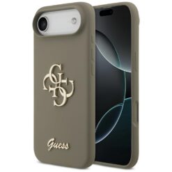 Guess Silicone Big 4G Script case for iPhone Air brown
