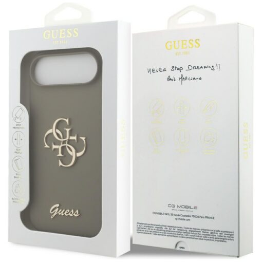 Guess Silicone Big 4G Script case for iPhone Air brown - Image 8