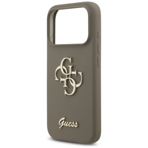 Guess Silicone Big 4G Script case for iPhone 17 Pro brown - Image 6