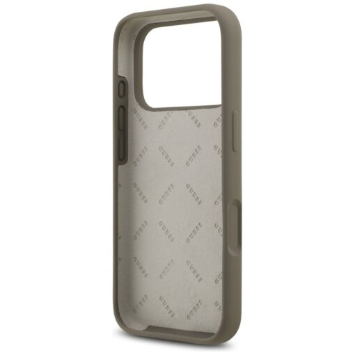 Guess Silicone Big 4G Script case for iPhone 17 Pro brown - Image 7