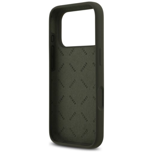 Guess Silicone Big 4G Script case for iPhone 17 Pro khaki - Image 7