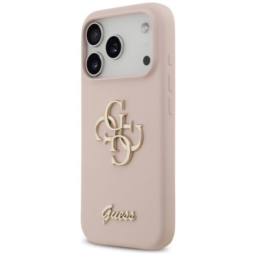 Guess Silicone Big 4G Script case for iPhone 17 Pro pink - Image 2