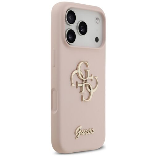 Guess Silicone Big 4G Script case for iPhone 17 Pro pink - Image 4