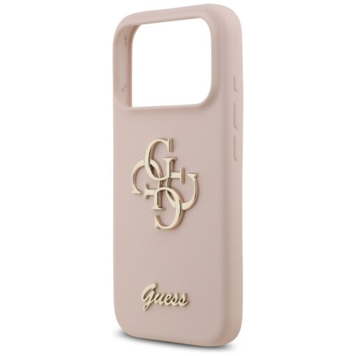 Guess Silicone Big 4G Script case for iPhone 17 Pro pink - Image 6