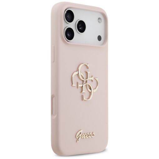 Guess Silicone Big 4G Script case for iPhone 17 Pro Max pink - Image 4