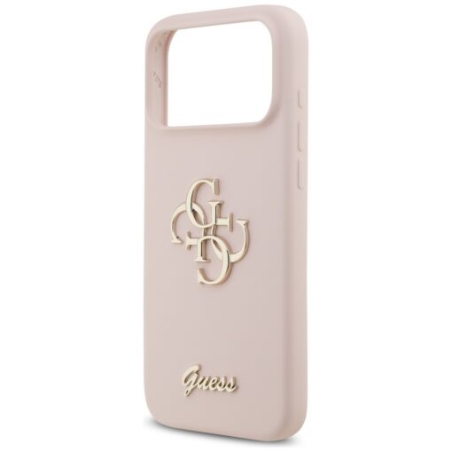 Guess Silicone Big 4G Script case for iPhone 17 Pro Max pink - Image 6