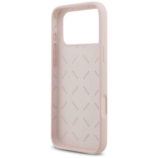 Guess Silicone Big 4G Script case for iPhone 17 Pro Max pink - Image 7