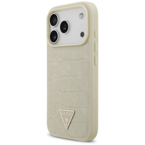 Guess Croco Triangle Logo MagSafe case for iPhone 17 Pro gold - Image 2
