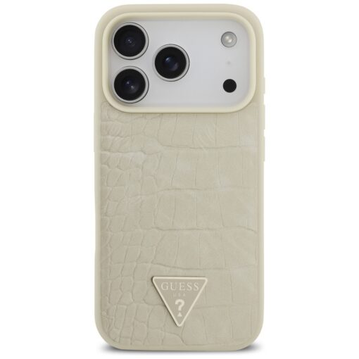 Guess Croco Triangle Logo MagSafe case for iPhone 17 Pro gold - Image 3