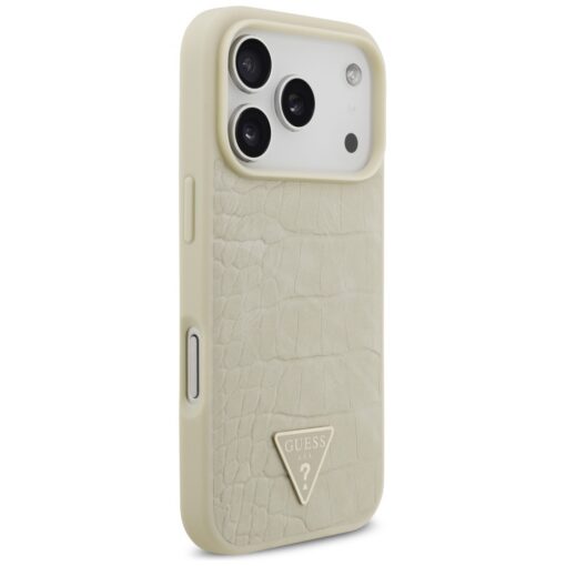 Guess Croco Triangle Logo MagSafe case for iPhone 17 Pro gold - Image 4