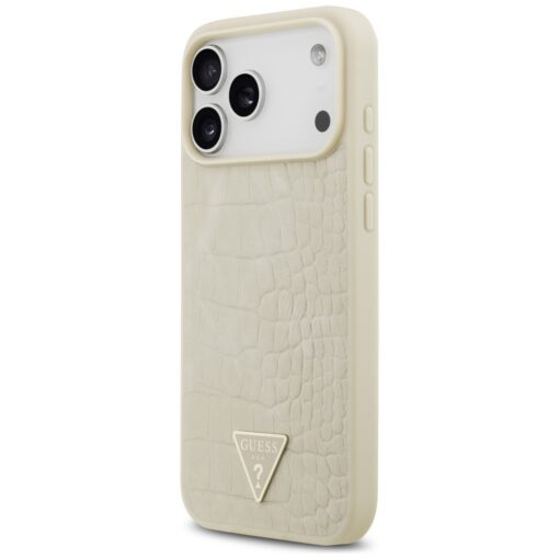 Guess Croco Triangle Logo MagSafe case for iPhone 17 Pro Max gold - Image 2