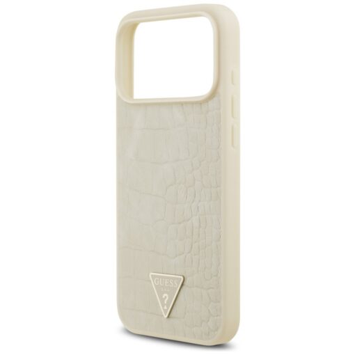 Guess Croco Triangle Logo MagSafe case for iPhone 17 Pro Max gold - Image 6