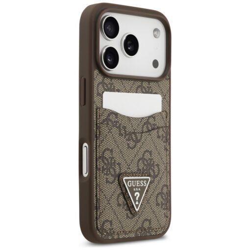 Guess 4G Double Card Triangle case for iPhone 17 Pro brown - Image 4