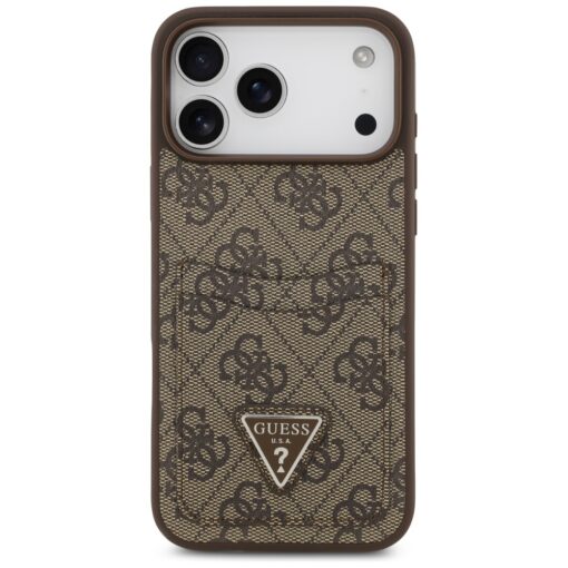 Guess 4G Double Card Triangle case for iPhone 17 Pro Max brown - Image 3