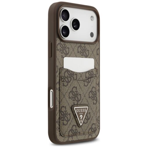 Guess 4G Double Card Triangle case for iPhone 17 Pro Max brown - Image 4
