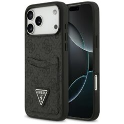 Guess 4G Double Card Triangle case for iPhone 17 Pro Max black