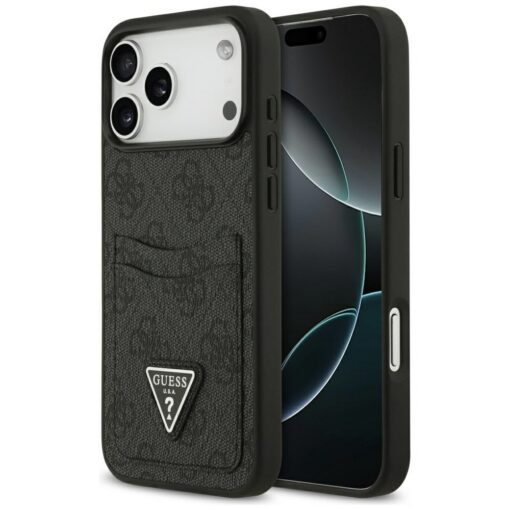 Guess 4G Double Card Triangle case for iPhone 17 Pro Max black