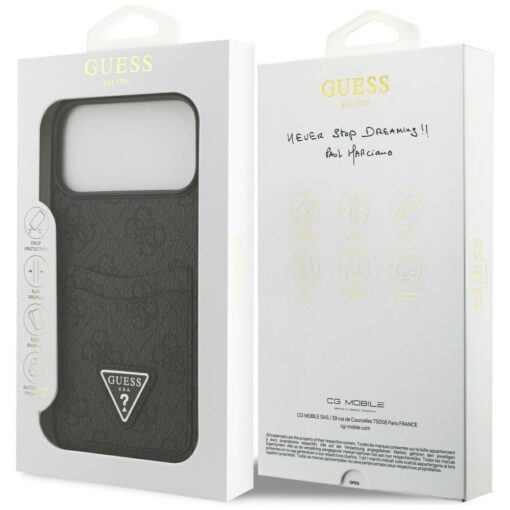 Guess 4G Double Card Triangle case for iPhone 17 Pro Max black - Image 8