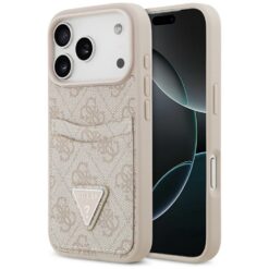 Guess 4G Double Card Triangle case for iPhone 17 Pro pink