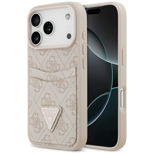 Guess 4G Double Card Triangle case for iPhone 17 Pro pink